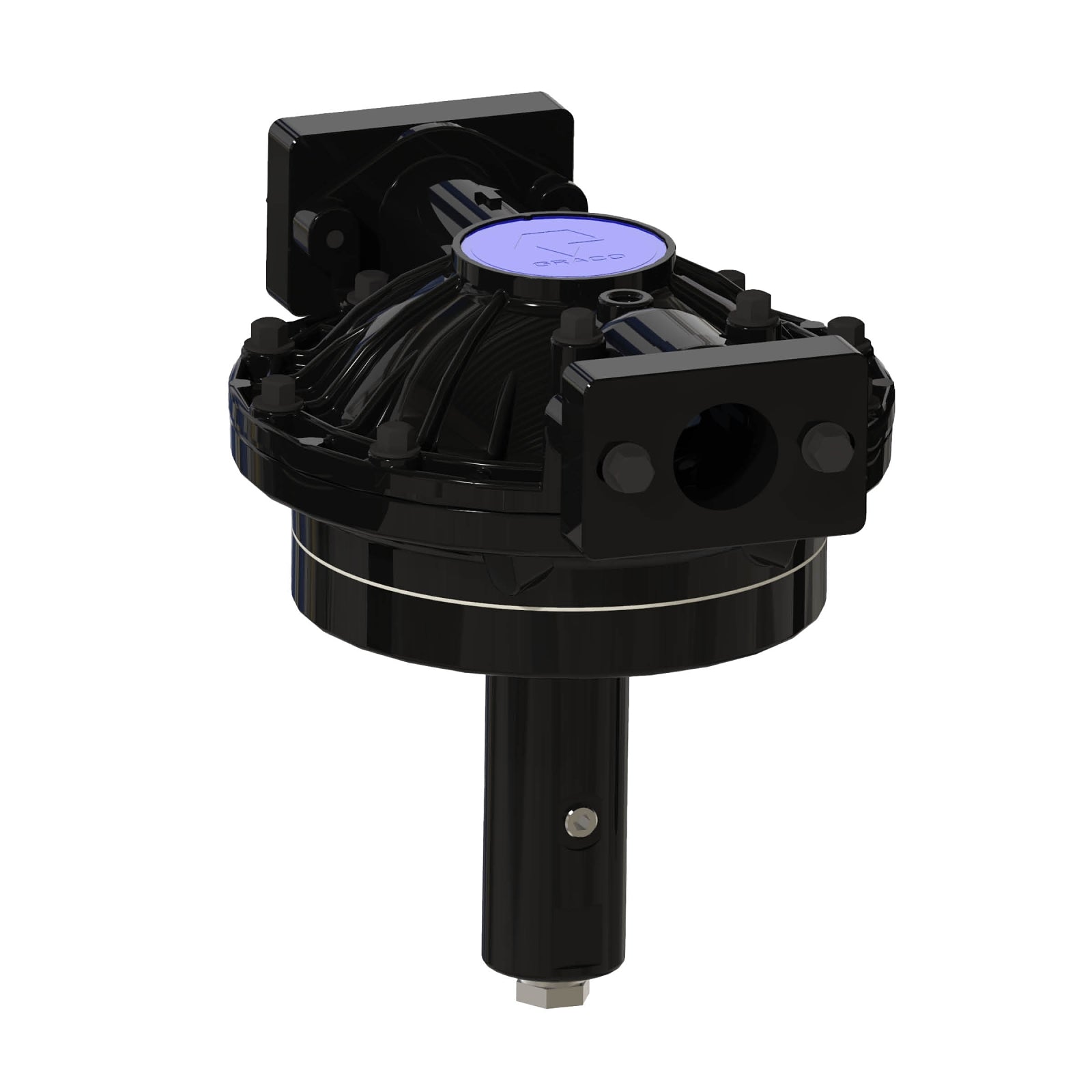GRACO 1.5 in. (38.1 mm) i-Series Aluminum Pulsation Dampener with SS Seats and BN Diaphragm (Part No. 2000468)
