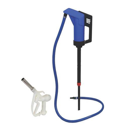GRACO LD™ Blue DEF Hand Pump, 6 ft. Dispense Hose with Ball Valve, Drum Length Adjustable Down Tube, LD Manual Nozzle (Part No. 127875)