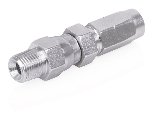 GRACO Field-Installable Swivel Hose End Fitting - 1/8 in. ID Hose, 1/8 NPT Male (Part No. 128562)