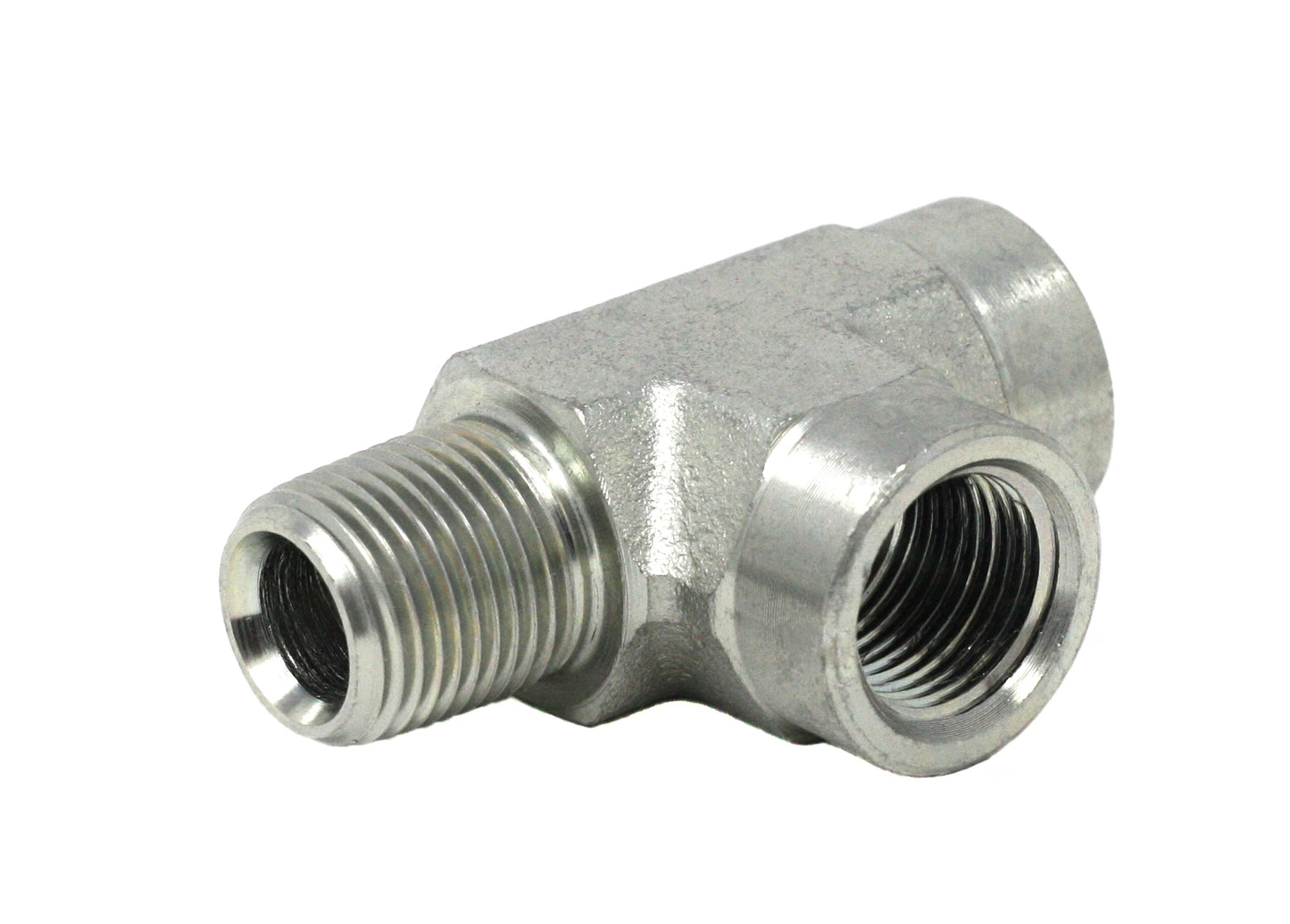GRACO Male Run Tee - 3/8 in. NPT Male x (2) 3/8 in. NPT Female (Part No. 128568)
