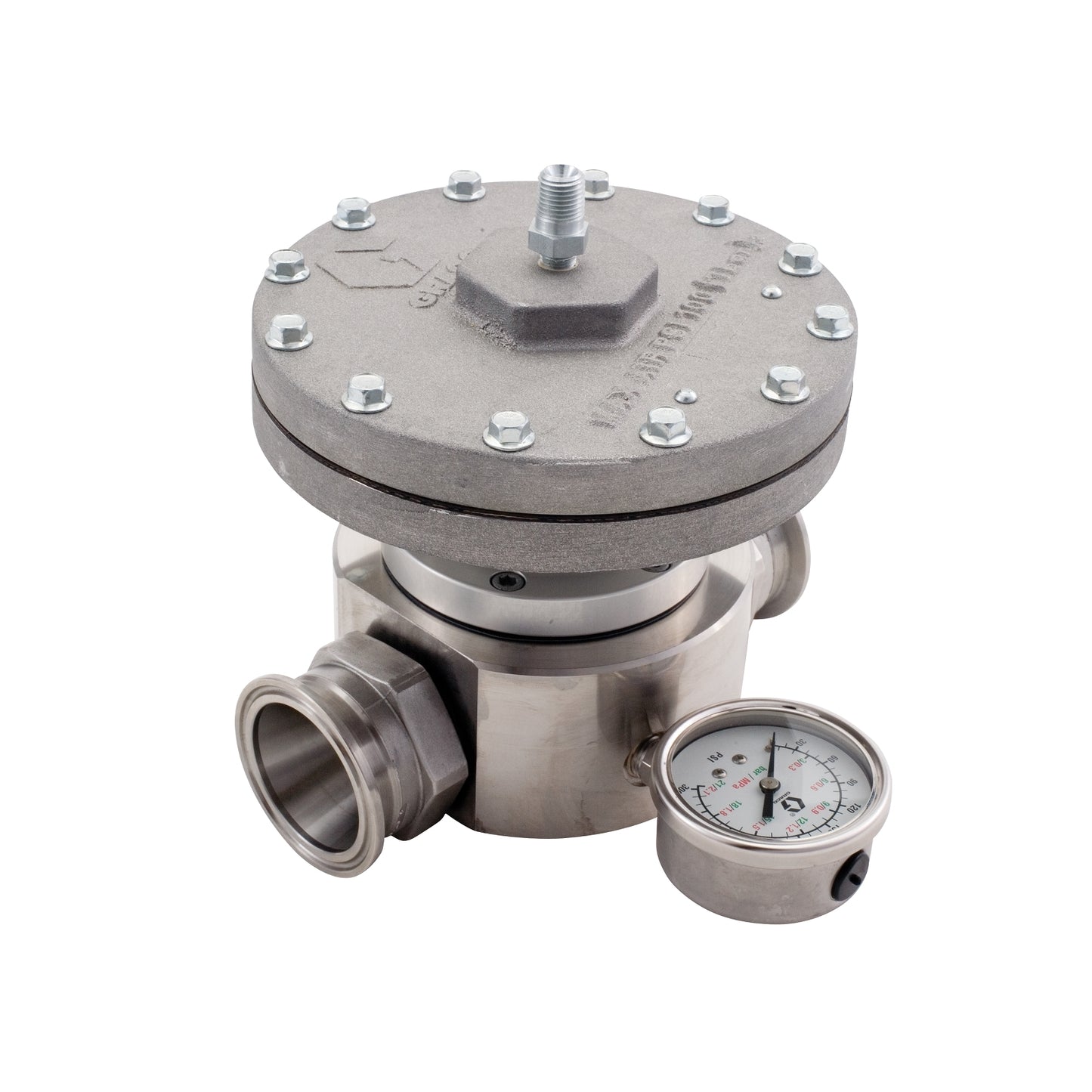 GRACO Pneumatic Back Pressure Regulator, 20 gpm (75 lpm), 300 psi (20.6 bar) max fluid pressure, 1-1/2 NPT (Part No. 288311)