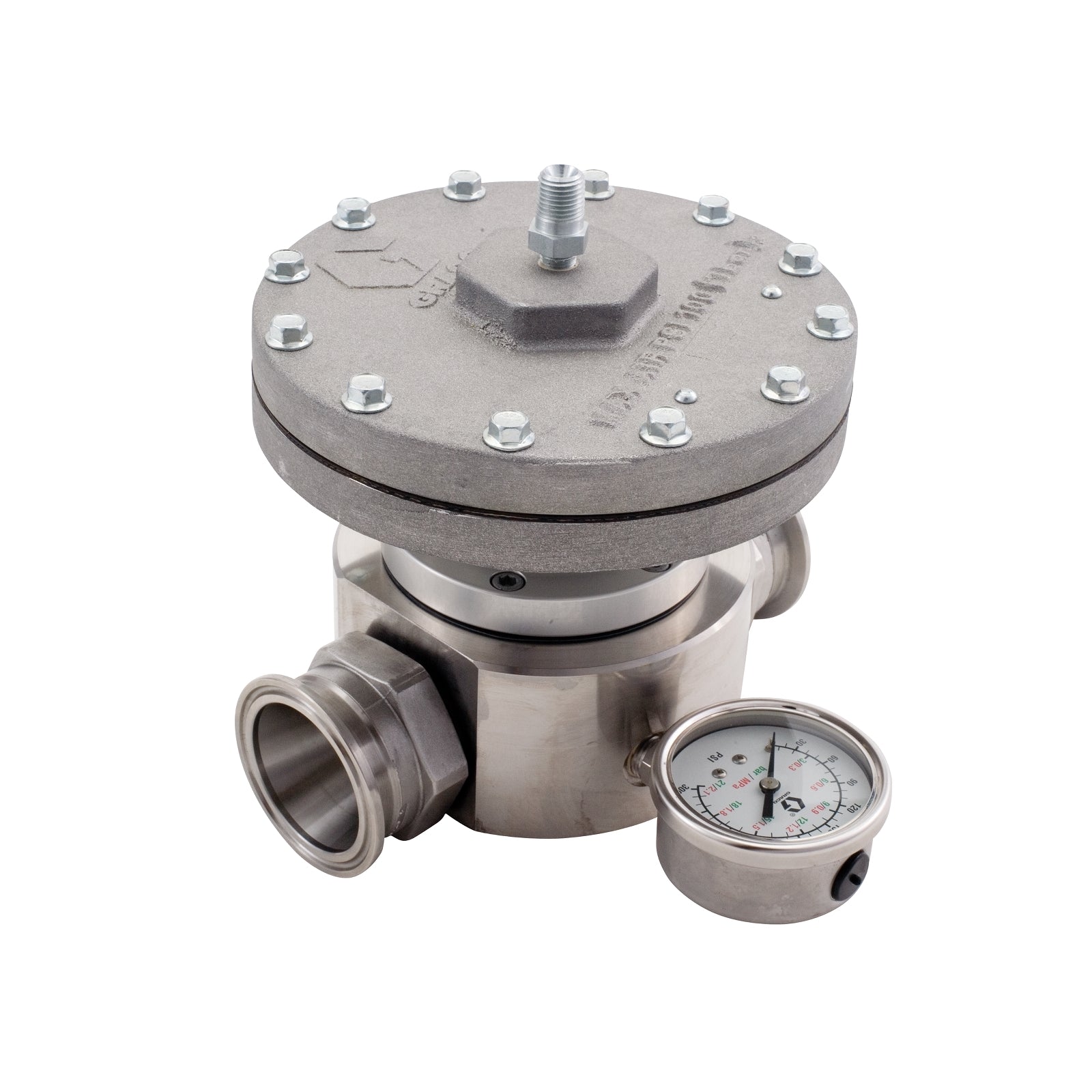 GRACO Pneumatic Back Pressure Regulator, 20 gpm (75 lpm), 300 psi (20.6 bar) max fluid pressure, 1-1/2 NPT (Part No. 288311)