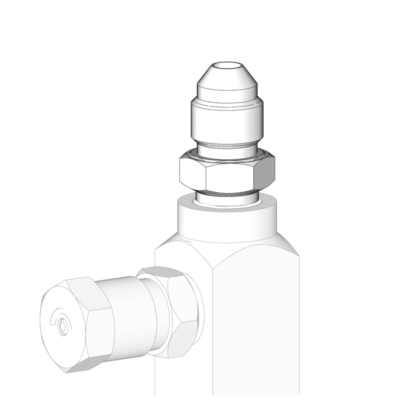 GRACO JIC-4 Male Outlet Fitting, Stainless Steel (Part No. 17B169)