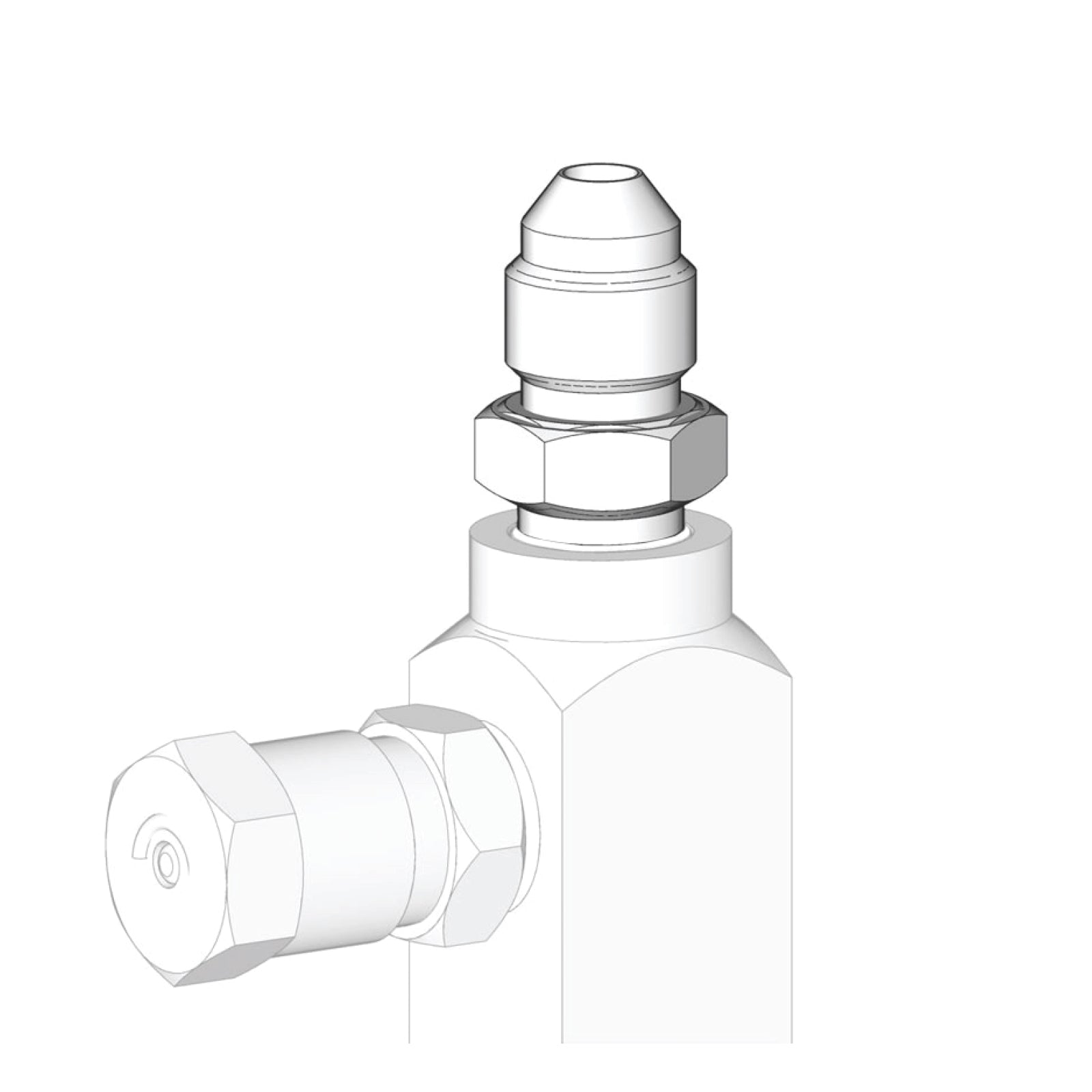 GRACO JIC-4 Male Outlet Fitting, Stainless Steel (Part No. 17B169)