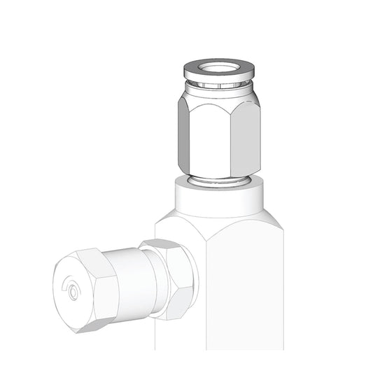GRACO GL-32, GL-33, GL-42, and GL-43 Outlet Fitting – 1/4 in. OD Tube, Push-to-Connect (Part No. 17B880)