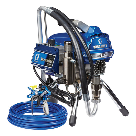 GRACO Ultra Max II 495 PC Pro Electric Airless Sprayer, Stand (Part No. 17E855)