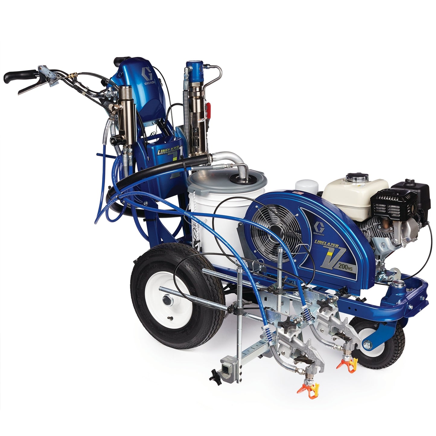 GRACO LineLazer V 200HS Standard Series Gas Hydraulic Airless Line Striper, 2 Manual Guns (Part No. 17H461)