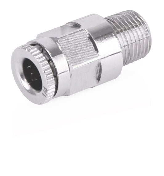 GRACO CSP Lubrication Point Fitting - Push-To-Connect Stud - 1/4 inch OD tube x 1/8 inch NPT male straight, 625 psi (Part No. 17L653)