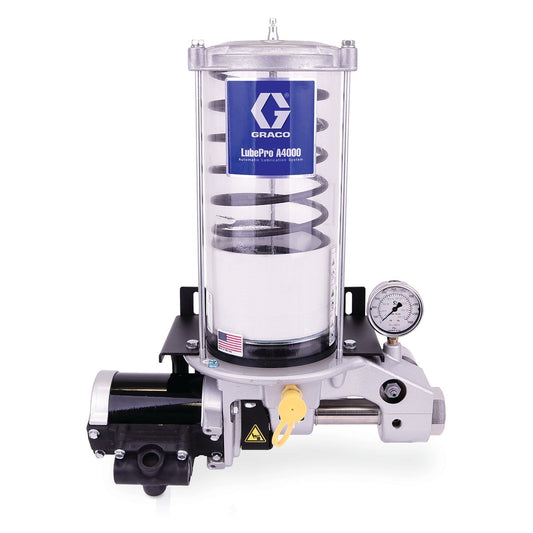GRACO LubePro™ A4000 Reciprocating Grease Pump, 7.5 lb. (3.4 kg) Reservoir, Low Level, Series Progressive - NPT (Part No. 17T177)