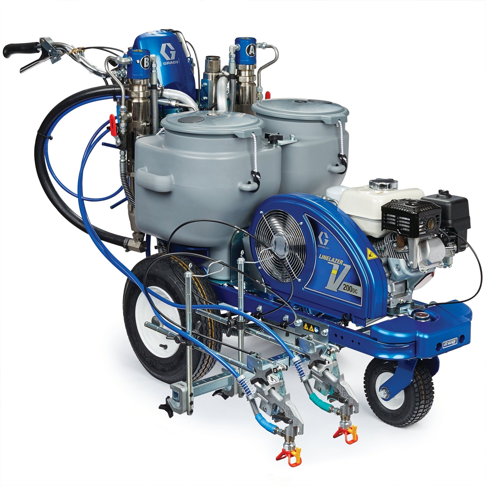 GRACO LineLazer V 200DC Standard Series Airless Line Striper, 2 Manual Guns (Part No. 17Y231)