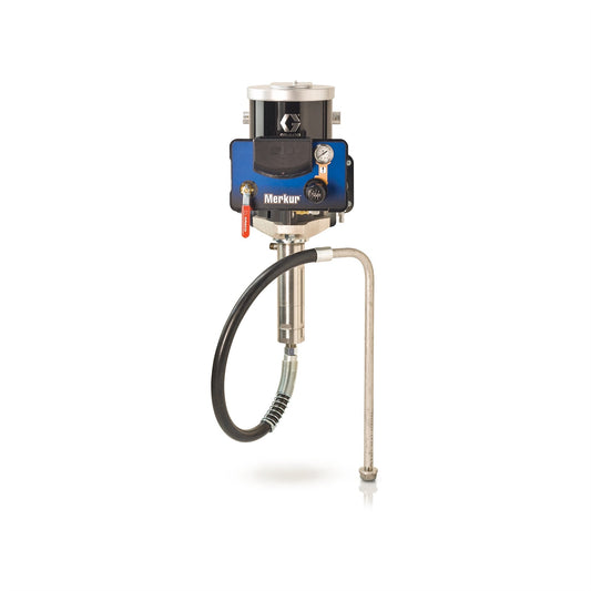 GRACO 10:1 Merkur Pump, 1.2 gpm (4.5 lpm) Fluid Flow, Wall Mount, Pump/Gun Air Controls, Suction Hose (Part No. G10W03)