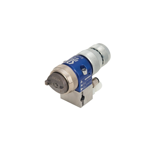 GRACO AirPro EFX Auto Air Spray Gun with Manifold, Air Brush, 0.028 inch (0.7 mm) Nozzle, SST Tip, Indexing Fluid Adjust Knob (Part No. 24B875)