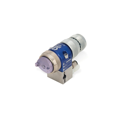 GRACO AirPro EFX Auto Air Spray Gun with Manifold, HVLP, 0.051 inch (1.3 mm) Nozzle, SST Tip, Indexing Fluid Adjust Knob (Part No. 24B865)