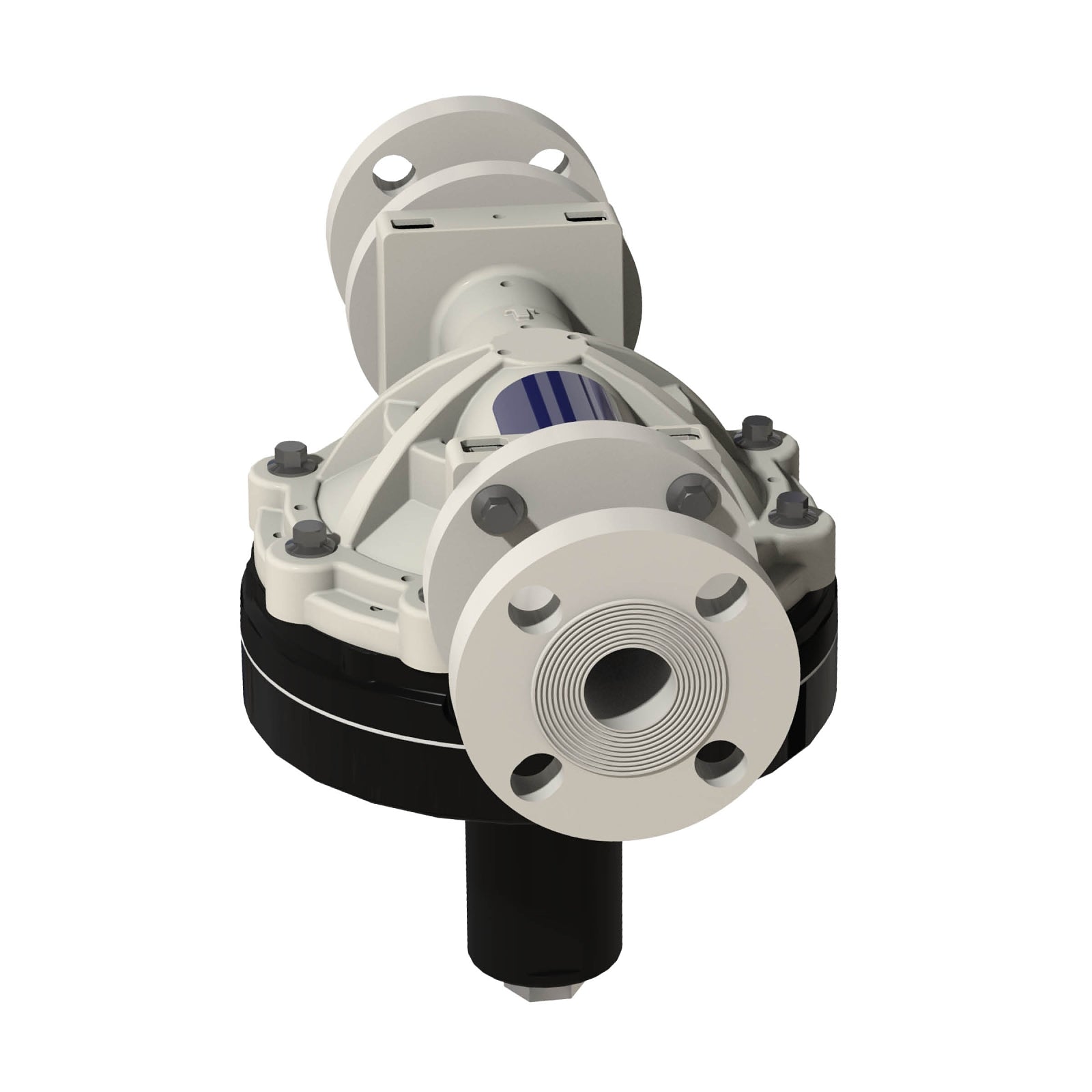 GRACO 1 in. (25.4 mm) i-Series Polypropylene Pulsation Dampener with PP Seats and PS Diaphragm (Part No. 26D885)