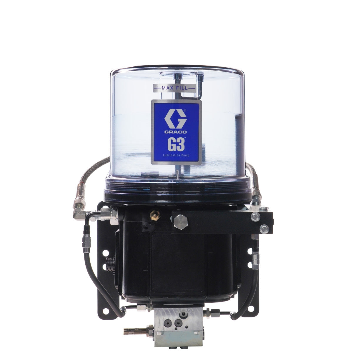 GRACO G3® Standard Grease Pump for Dual-Line Lubrication Systems, 24 VDC, 4 Liter, External Low Level, CPC, GLC X™ Controller, 2 Pump Elements (Part No. 2002247)