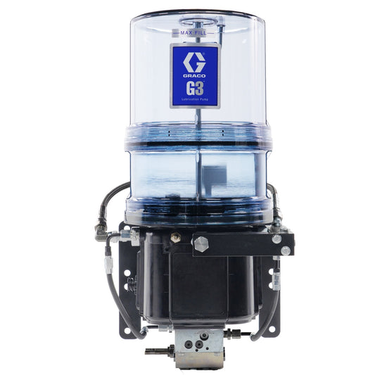 GRACO G3® Standard Grease Pump for Dual-Line Lubrication Systems, 24 VDC, 8 Liter, External Low Level, CPC, GLC X™ Controller, 3 Pump Elements (Part No. 2002244)