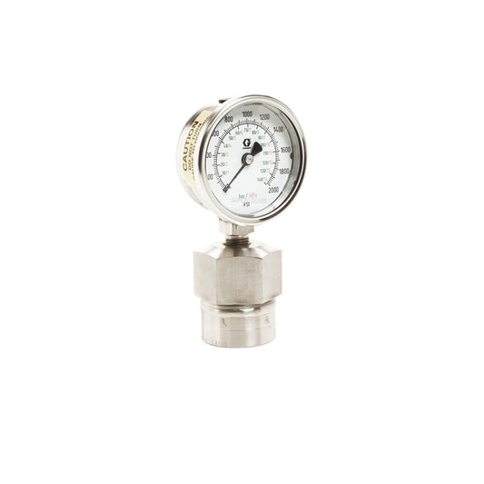 Graco 110182 Stainless Steel Fluid Gauges with Dampeners, 0-2000 psi (0-140 bar) 1/4 in npt(f) Innoflo Solutions