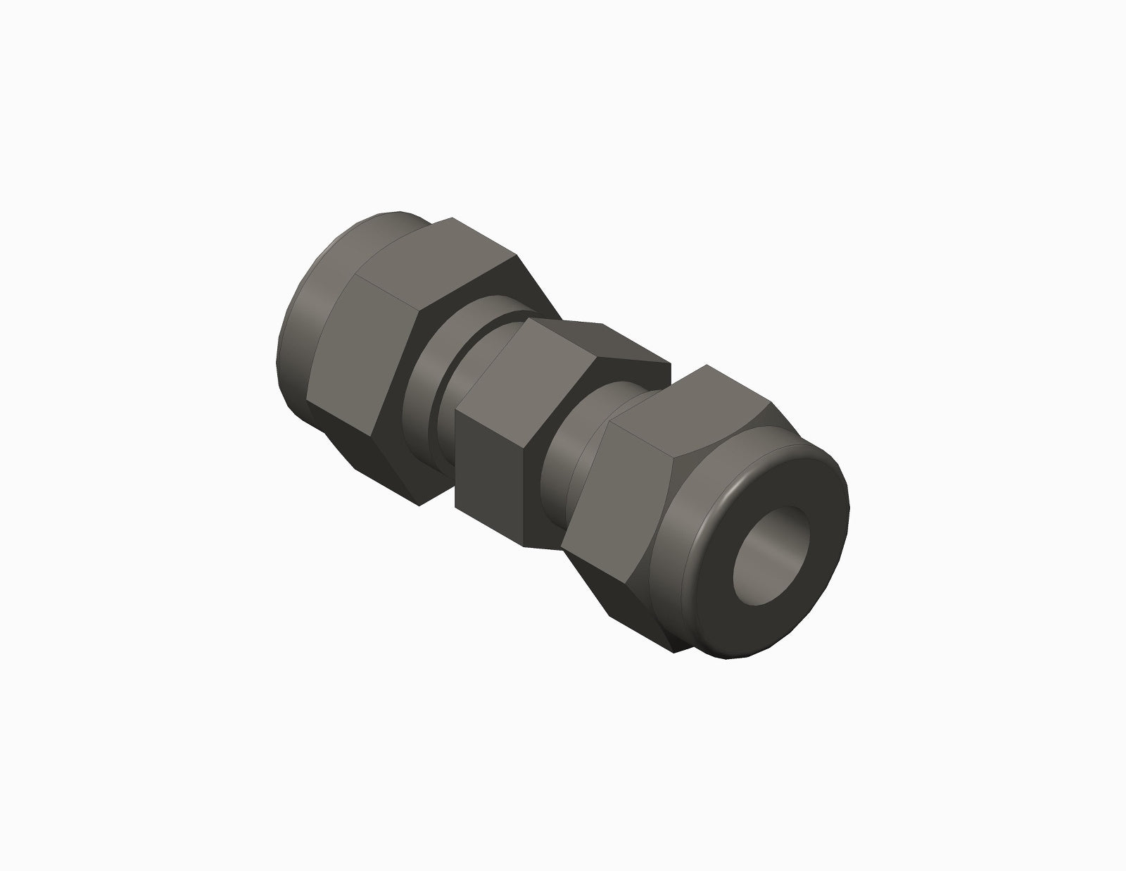 GRACO Hose Fitting, Union, 1/4 Tube, Stainless Steel (Part No. 20610-00)