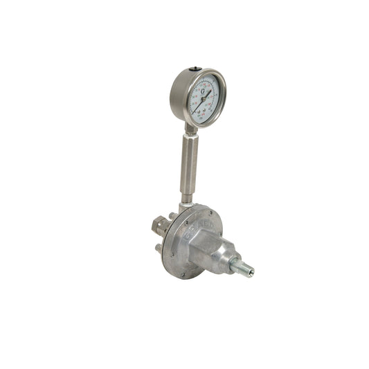 GRACO Low Pressure Fluid Regulator, 250 Max psi, 0-30 psi Range, 3.0 GPM, SST, Air Type, 3/8 (f) x 3/8 (f), 1/4 (f) Port (Part No. 214980)