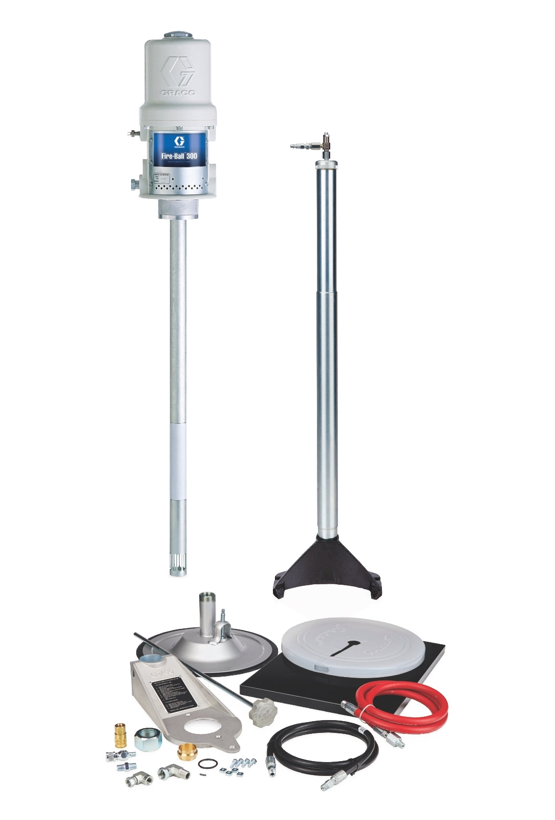 GRACO Fire-Ball® 300 Series 50:1 120 lb. (54 kg) Grease Pump - Stationary Supply Topper-Inductor Package (Part No. 222073)