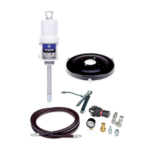 GRACO Fire-Ball® 300 Series 15:1 Grease Pump Package - Stationary Pail Dispenser (Part No. 222078)