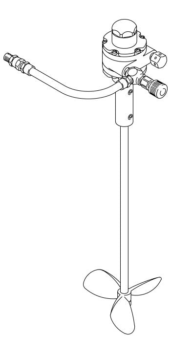 GRACO Pail Cover Agitator for 5 Gallon (18 L) Pails, Air Driven, 1/4 HP, 13.25 inches (33.6 cm), Stainless Steel, Round Prop (Part No. 222695)
