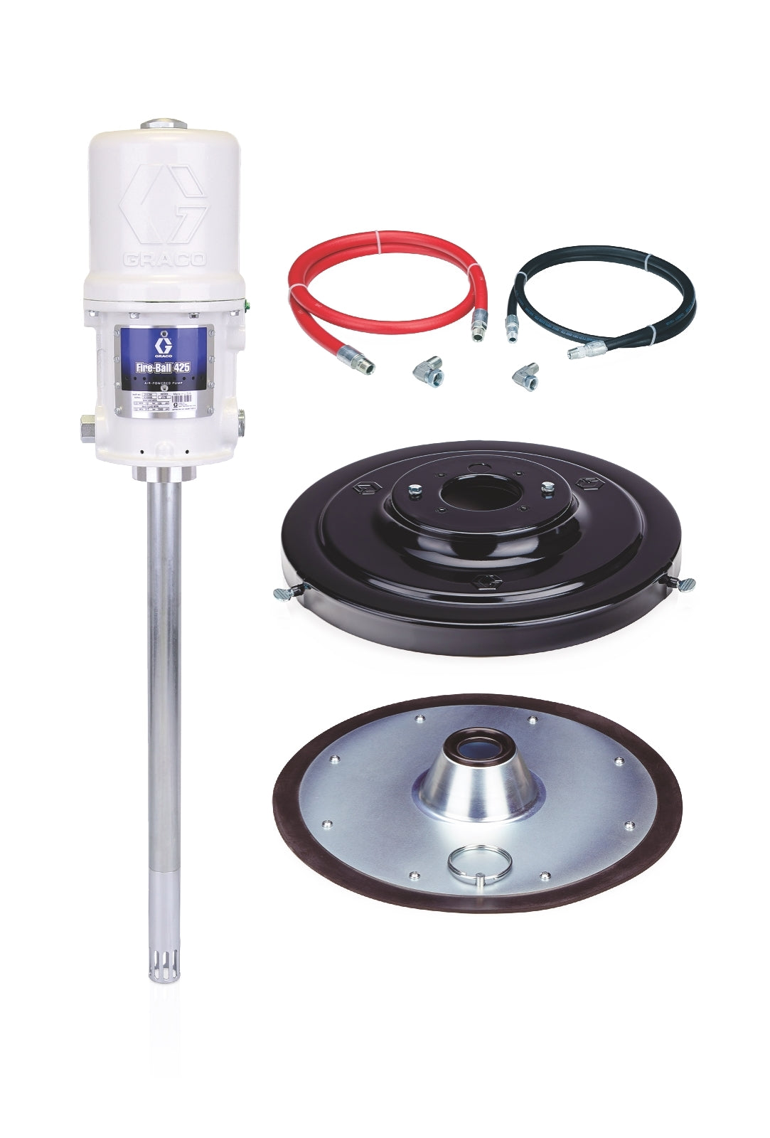 GRACO Fire-Ball® 425 50:1 120 lb. (55 kg) Grease Pump - Stationary Supply Package (Part No. 223108)