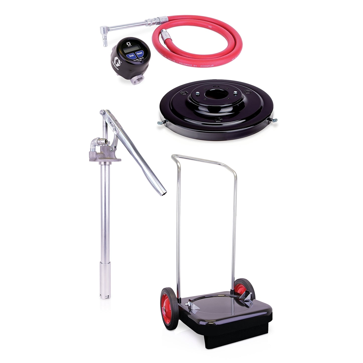 GRACO Manually-Operated 16 Gallon (60 Liter) Gear Lube Metered Dispensing Pump - Portable Package (Part No. 225384)