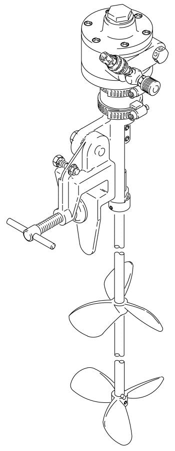 GRACO Clamp Mounted Drum Agitator, Air Driven, 1 HP, 41.5 inches (105.4 cm) (Part No. 225831)