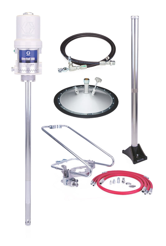 GRACO Fire-Ball® 300 Series 50:1 400 lb. (181 kg) Grease Pump - Stationary Supply Topper-Inductor Package (Part No. 226013)