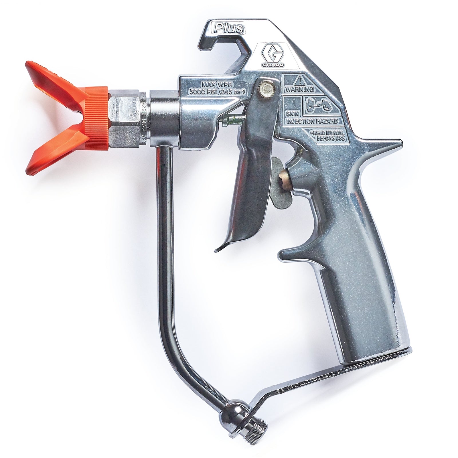 GRACO Silver Plus Airless Spray Gun, 2 Finger Trigger, Flat Tip (Part No. 235460)