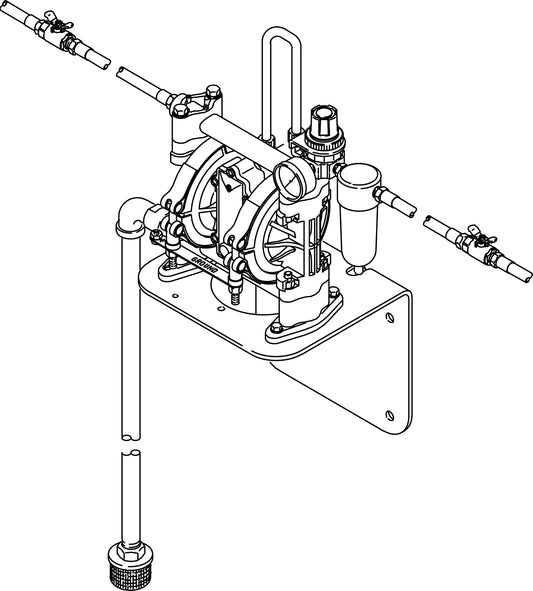 GRACO Husky 307 Series Pre-Mixed Windshield Wash Solvent and Coolant Dispense Diaphragm Pump Package (Part No. 237161)