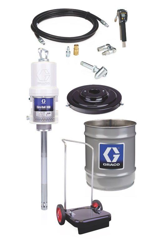 GRACO Fire-Ball® 300 Series 50:1 35 to 50 lb. (16 to 23 kg) Grease Pump - Portable Pail Dispenser Package (Part No. 245695)