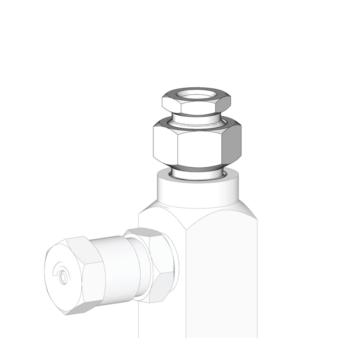GRACO GL-32 Carbon Steel Grease Injector Outlet Replacement Kit (Nut, Ferrule, and Adapter), NPT (Part No. 24B677)