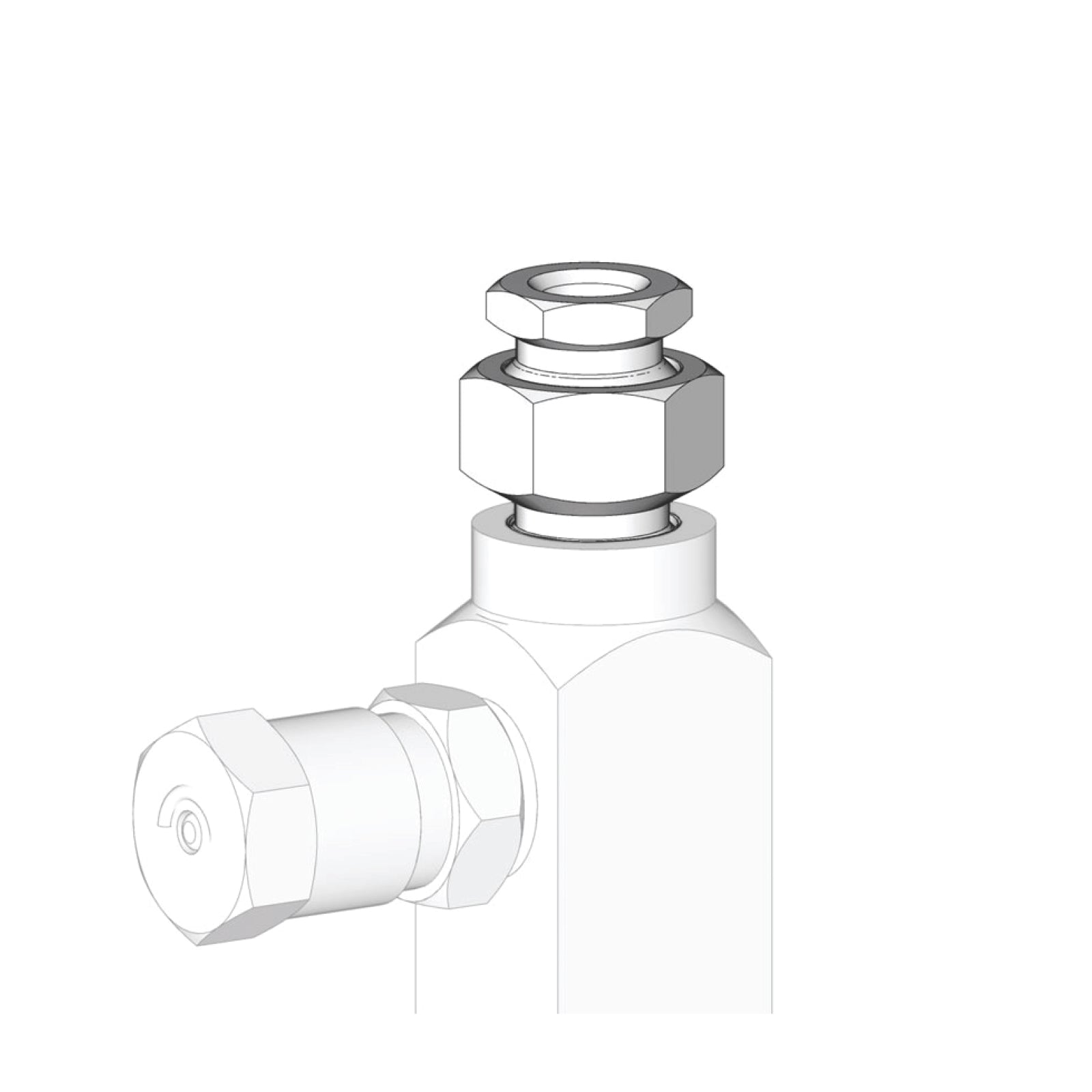 GRACO GL-32 304 Stainless Steel Grease Injector Outlet Replacement Kit (Nut, Ferrule, and Adapter), NPT (Part No. 24F943)
