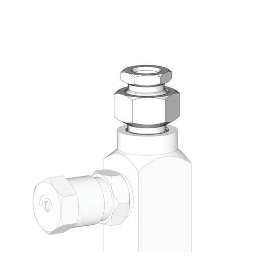 GRACO GL-32 304 Stainless Steel Grease Injector Outlet Replacement Kit (Nut, Ferrule, and Adapter), NPT (Part No. 24F943)