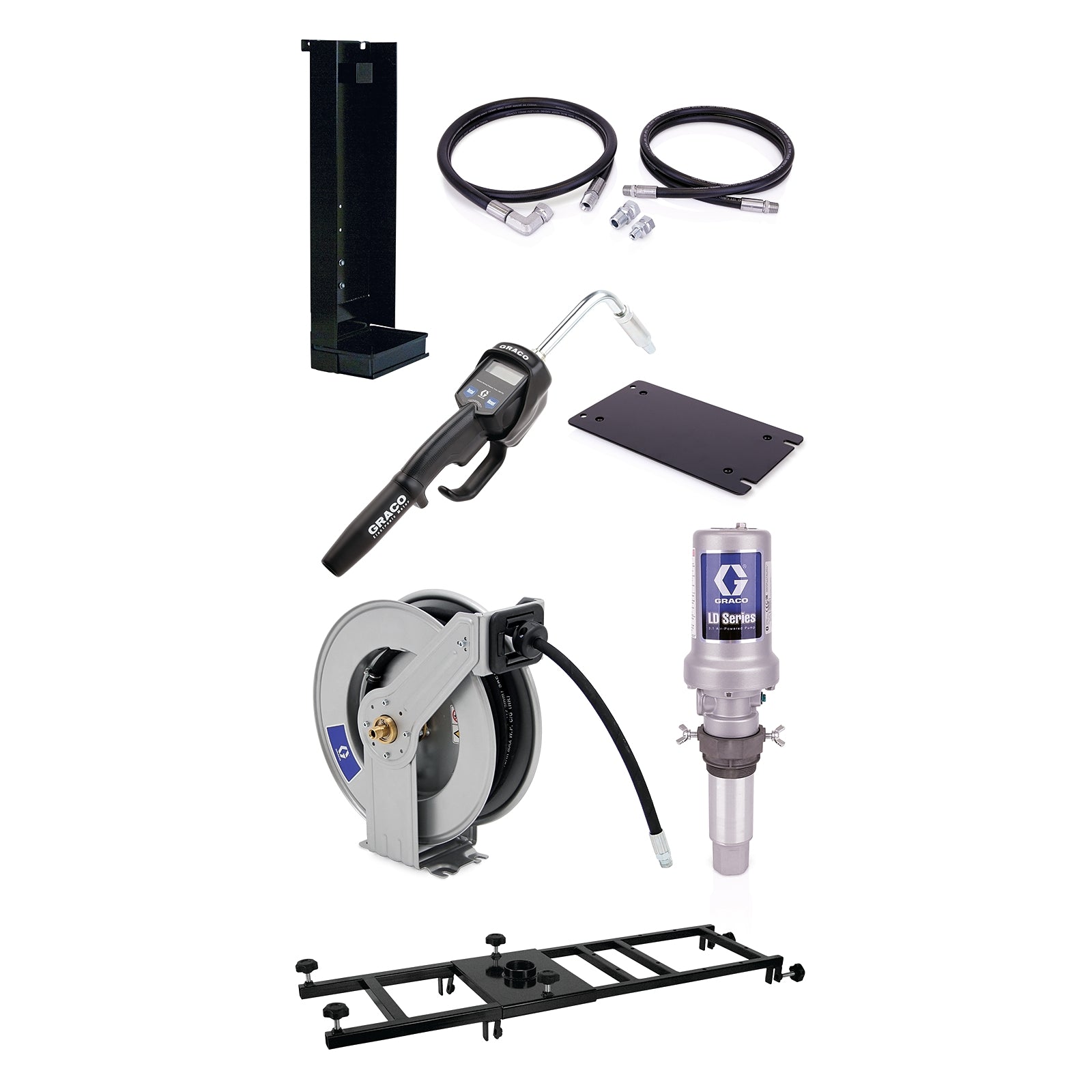 GRACO LD Series 3:1 Stationary 275 Gallon (1040 Liter) Pump Package - Manual Meter Type (Part No. 24H702)