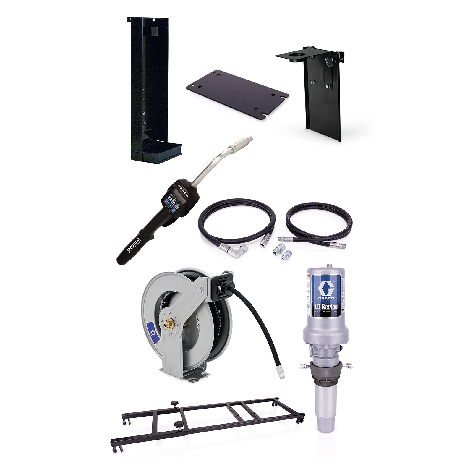 GRACO LD Series 3:1 Stationary 275 Gallon (1040 Liter) Oil Pump Package - Preset Meter Type (Part No. 24H728)