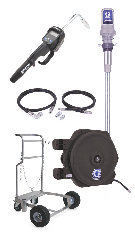 GRACO LD Series 3:1 Mobile Oil Pump Package - Manual Meter Type (Part No. 24H751)