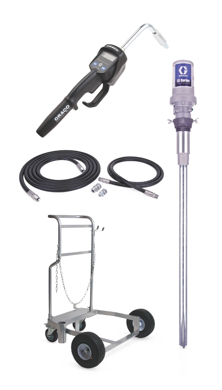 GRACO LD Series 3:1 55 Gallon (200 Liter) Oil Pump Package - Manual Meter (Part No. 24H774)