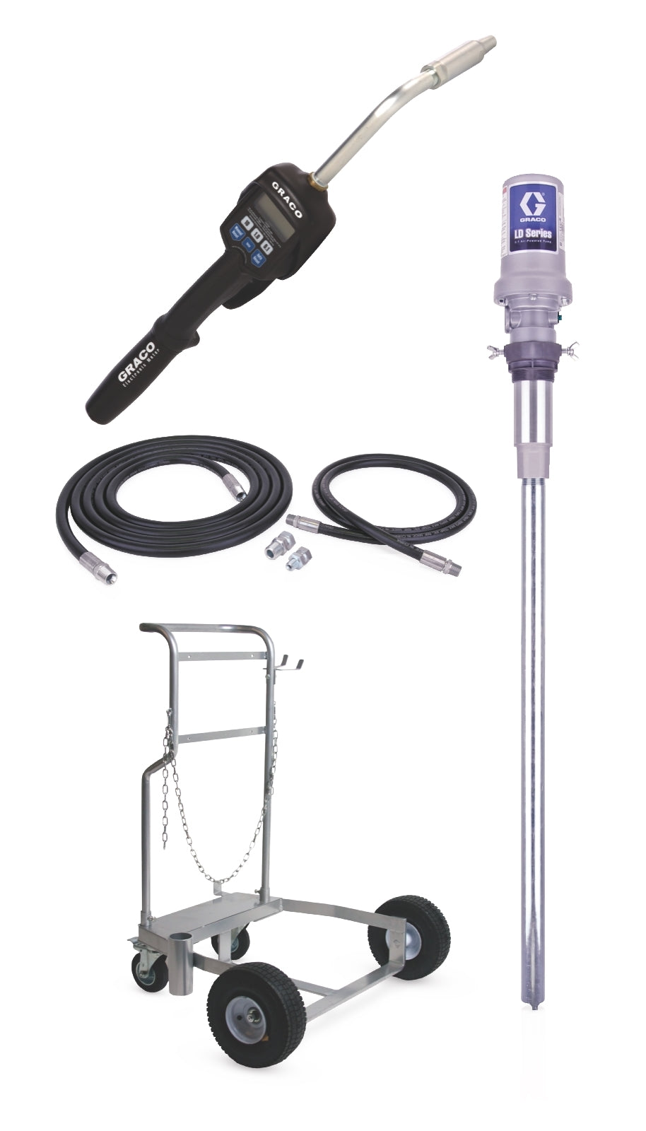 GRACO LD Series 3:1 Mobile Oil Pump Package - Preset Meter Type (Part No. 24H777)