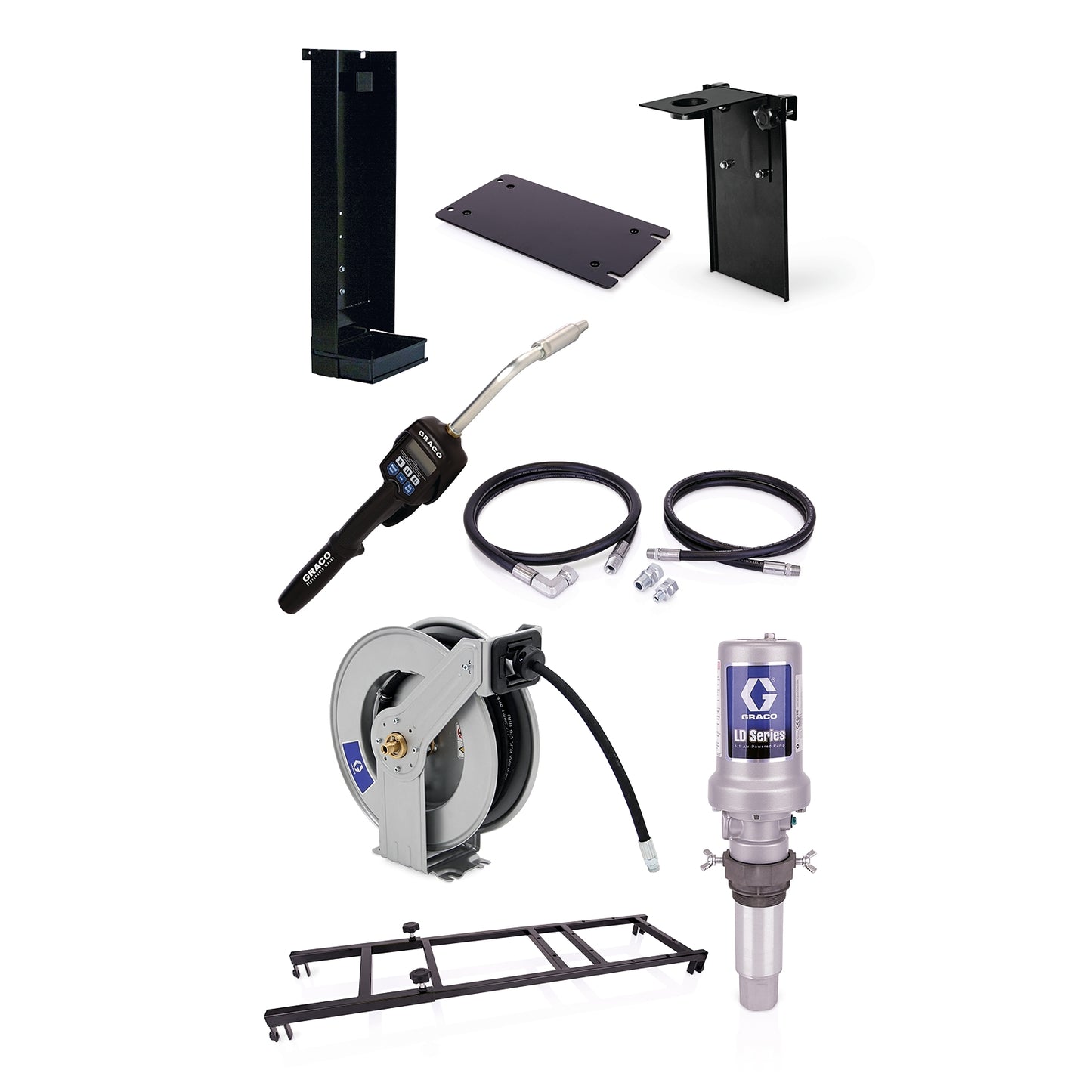 GRACO LD Series 5:1 275 Gallon (1040 Liter) Stationary Oil Pump Package - Preset Meter Type (Part No. 24H894)