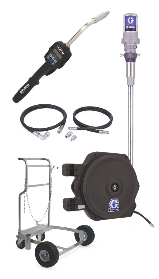 GRACO LD Series 5:1 55 Gallon (200 Liter) Barrel Mobile Oil Pump Package (Part No. 24H917)