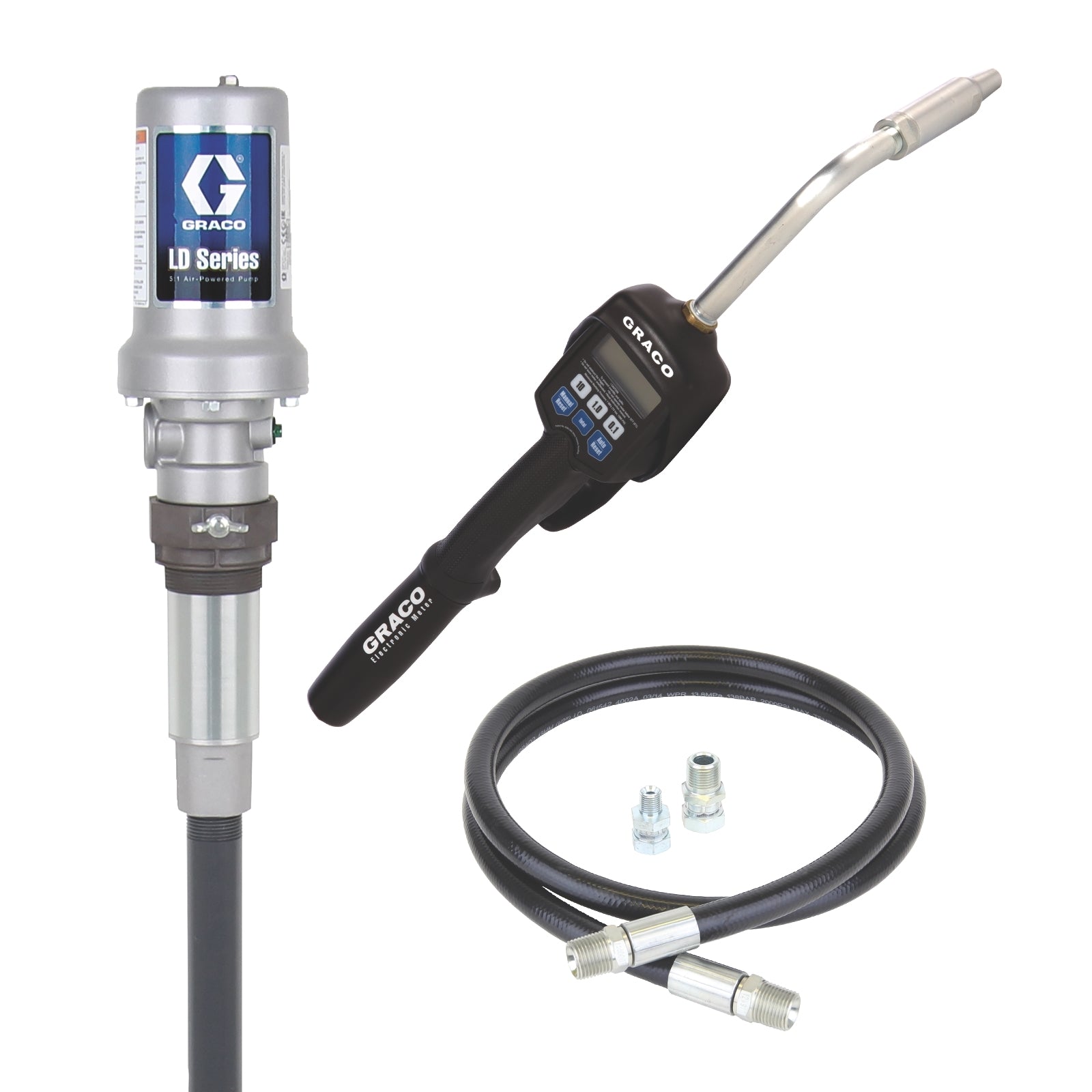 GRACO LD Series 5:1 Stationary Oil Pump Package - Preset Meter (Part No. 24H966)