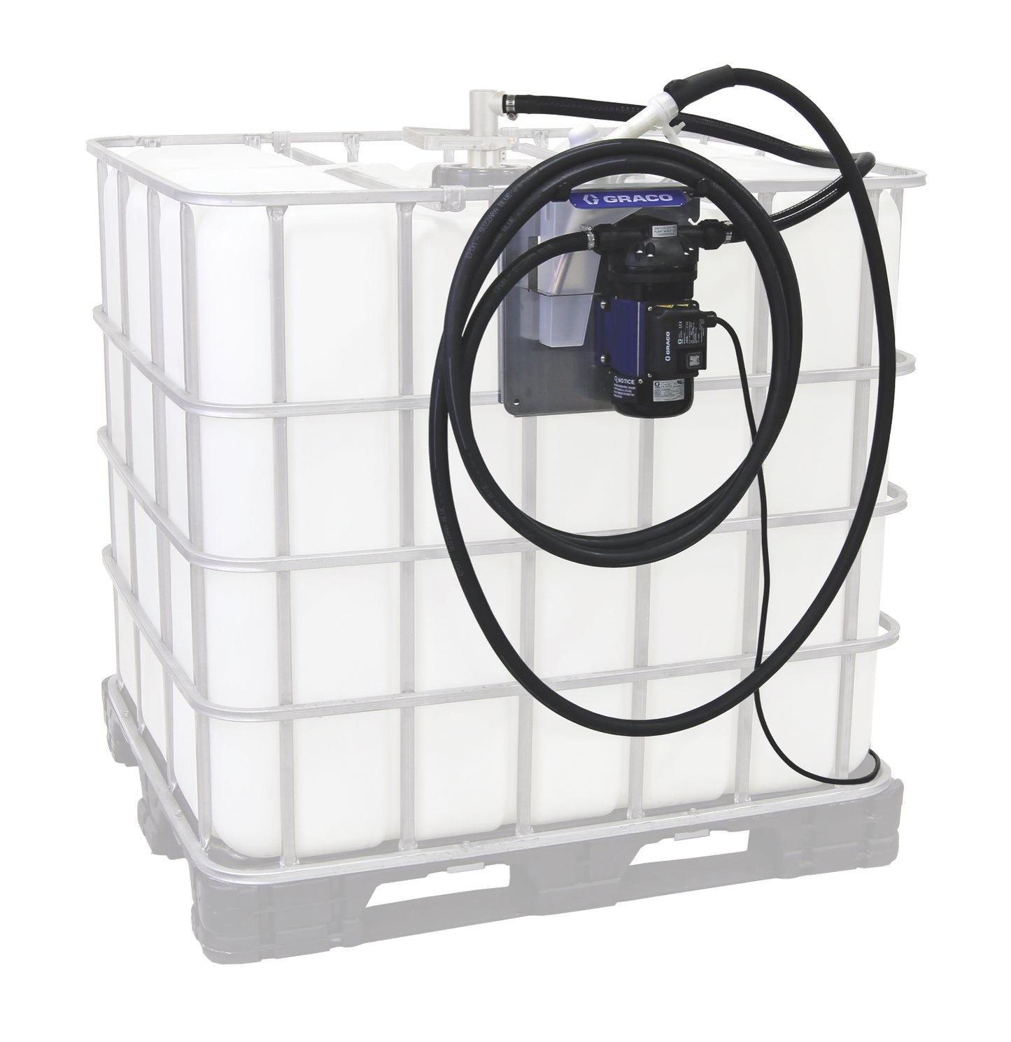 GRACO LD Blue Electric Pump Package - Tote Mount, 120V, Manual Nozzle (Part No. 24V644)