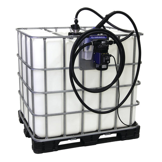 GRACO LD Blue Electric Pump Package - 5 ft (1.5 m) Suction Hose Length - Manual Nozzle - SST Clamp Fittings (Part No. 24V645)