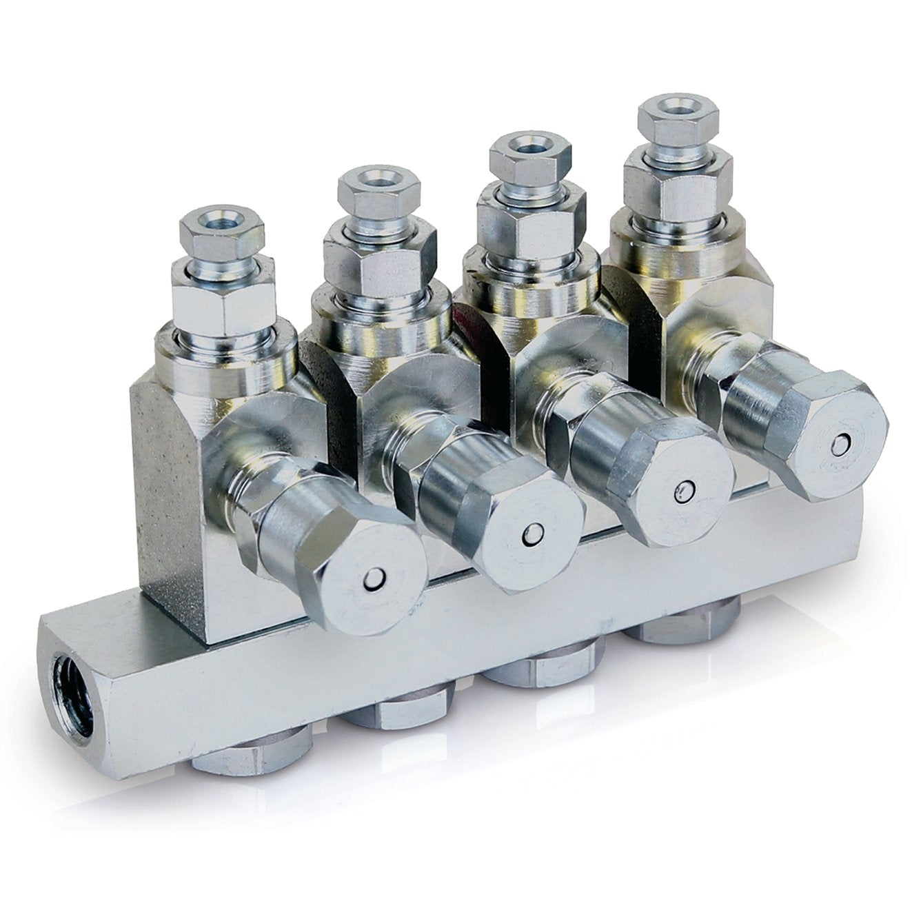 GRACO 2.4E+245 GL-43 Carbon Steel Oil 4-Injector Manifold, 1/4 NPT (Part No. 2.4E+245)