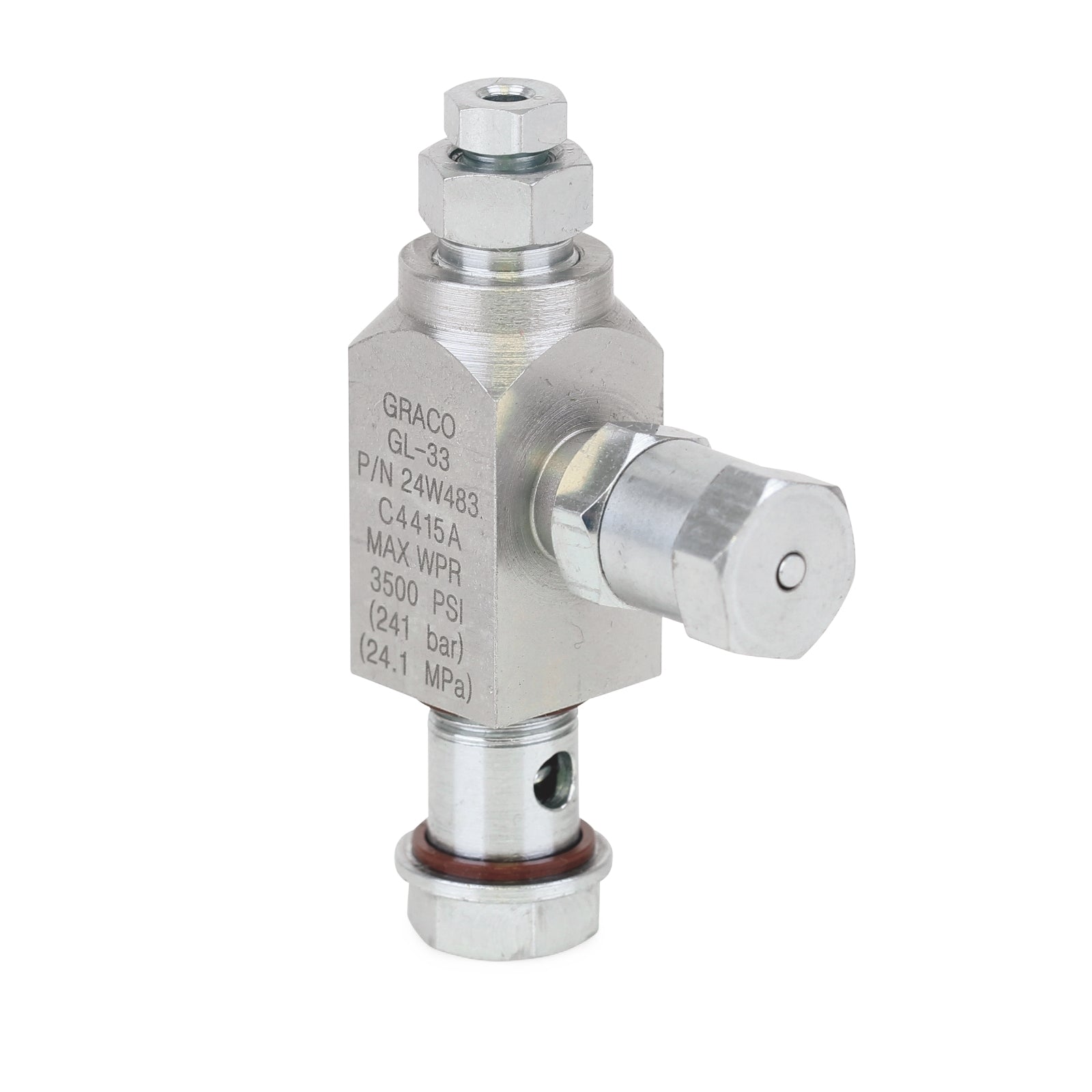 GRACO GL-42 Replacement Carbon Steel Oil Injector, 1/8 in. Outlet (Part No. 24W491)