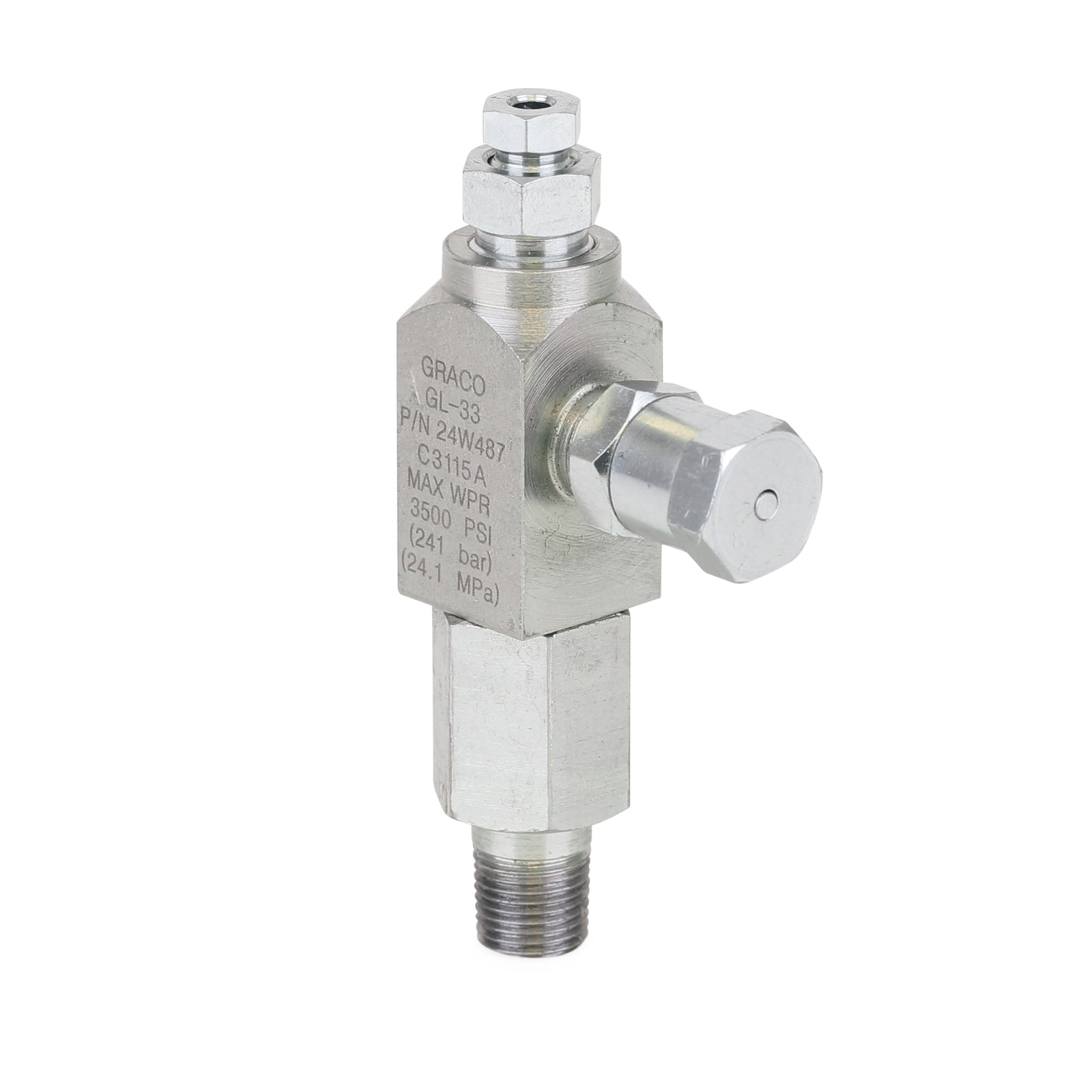 GRACO GL-42™ Stand Alone Grease Injector, Carbon Steel, 1/8 NPT x 1/8 (Part No. 24W493)