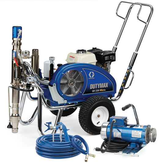 GRACO DutyMax GH 230 HD 3-in-1 Standard Series Convertible Gas Hydraulic Airless Sprayer with Electric Motor Kit (Part No. 24W944)